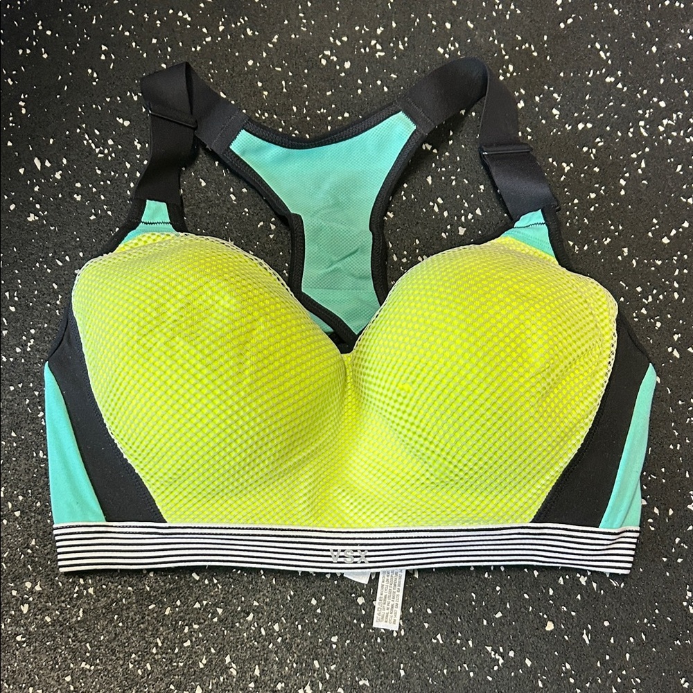 VSX Vibrant Yellow and Black Sports Bra